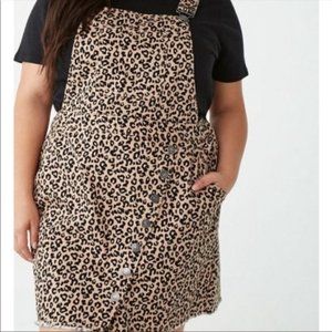 Forever 21 Leopard Overall dress
